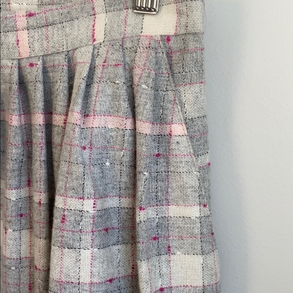 Vintage plaid midi skirt with pockets - Picture 2 of 7